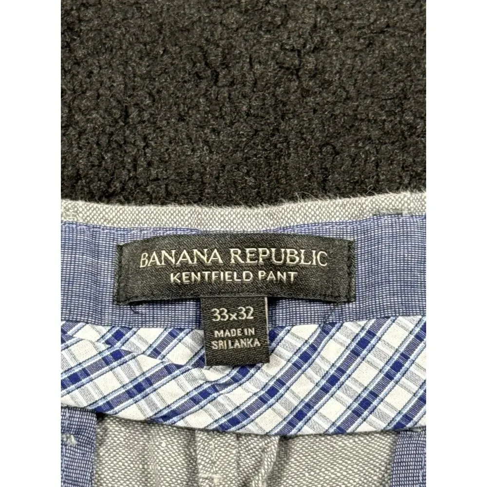 Banana Republic Pants Mens 33x32 Gray Linen Kentfield Pant Blend Casual Beach